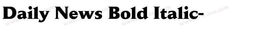 Daily News Bold Italic字体转换